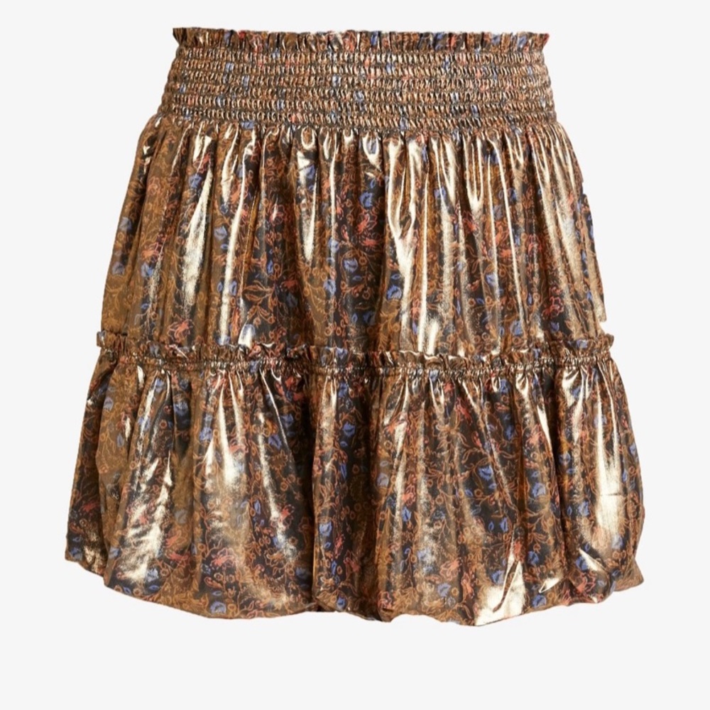 Free people bronze mini skirt